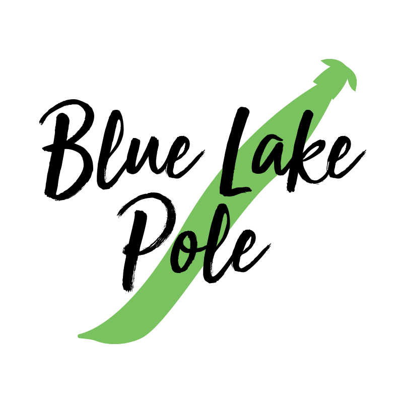 A simple outline of a Blue Lake Pole bean.