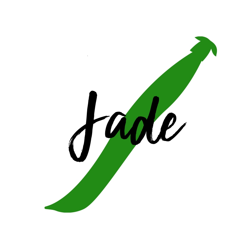 A simple outline of a Jade bean.