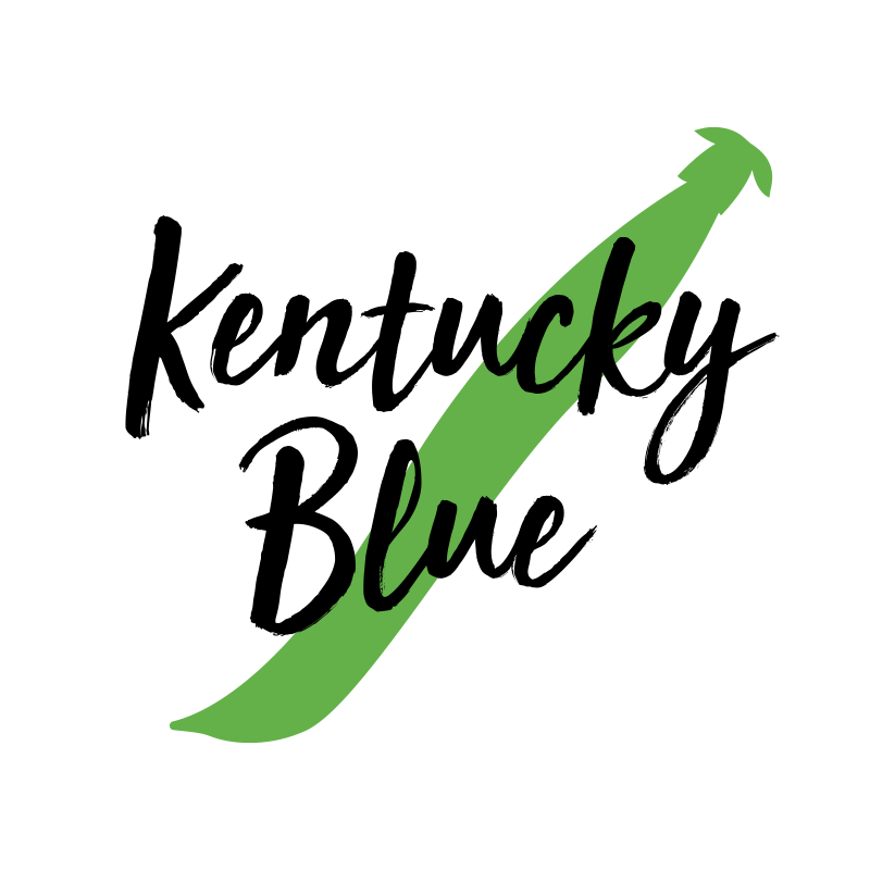 A simple outline of a Kentucky Blue bean.