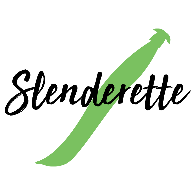 A simple outline of a Slenderette bean.