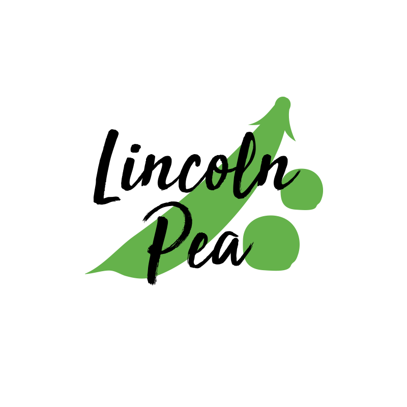 A simple outline of a Lincoln pea pod.