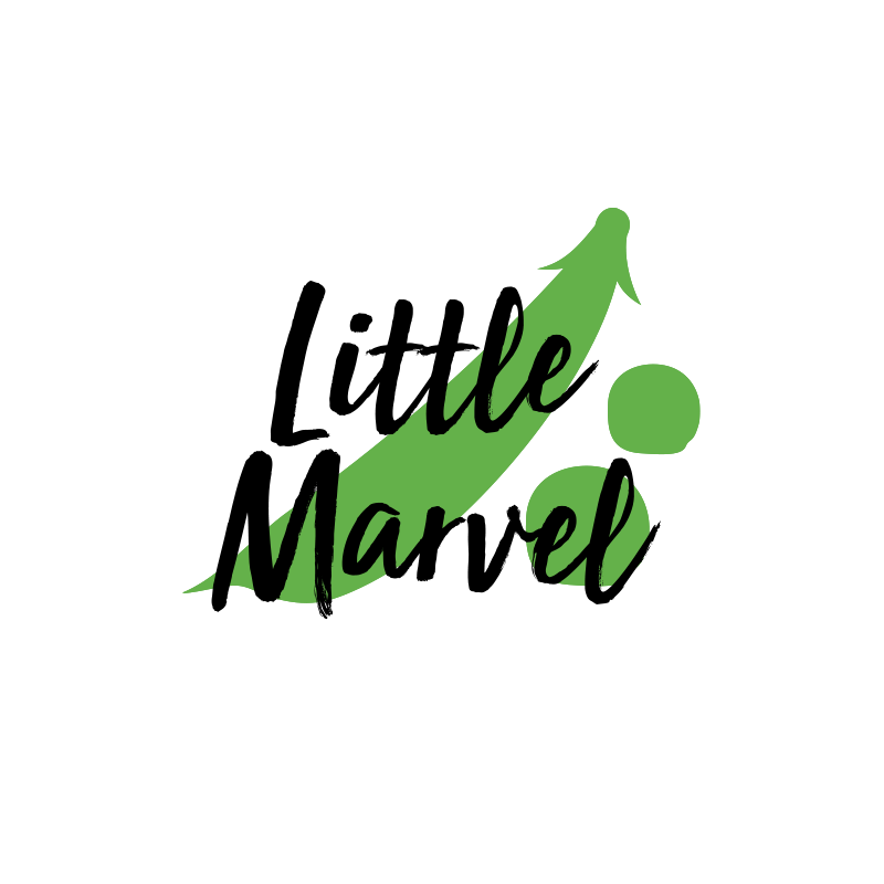 A simple outline of a Little Marvel pea pod.