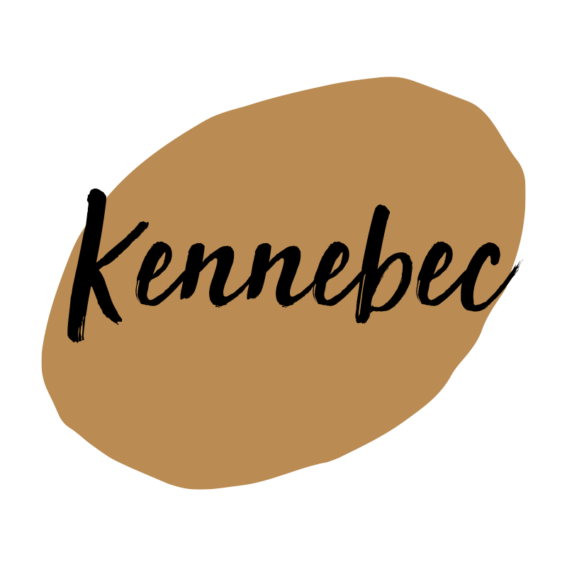 A simple outline of a Kennebec potato.