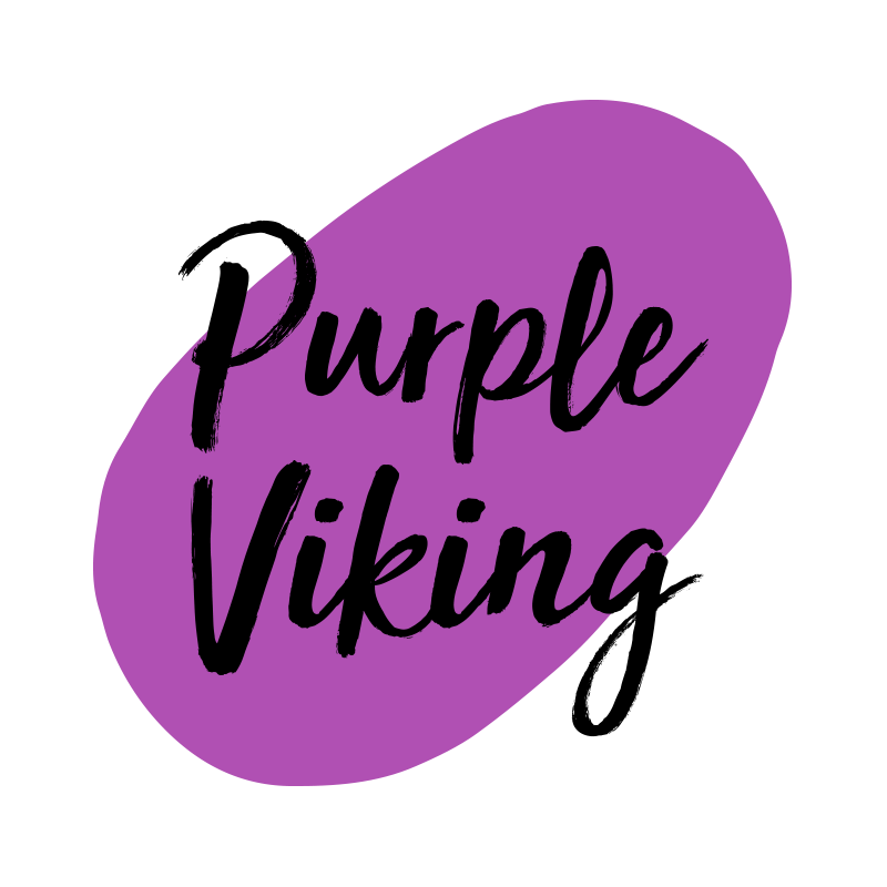 A simple outline of a Purple Viking potato.