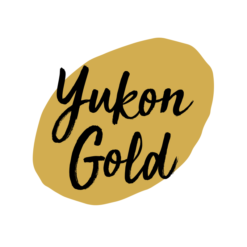 A simple outline of a Yukon Gold potato.