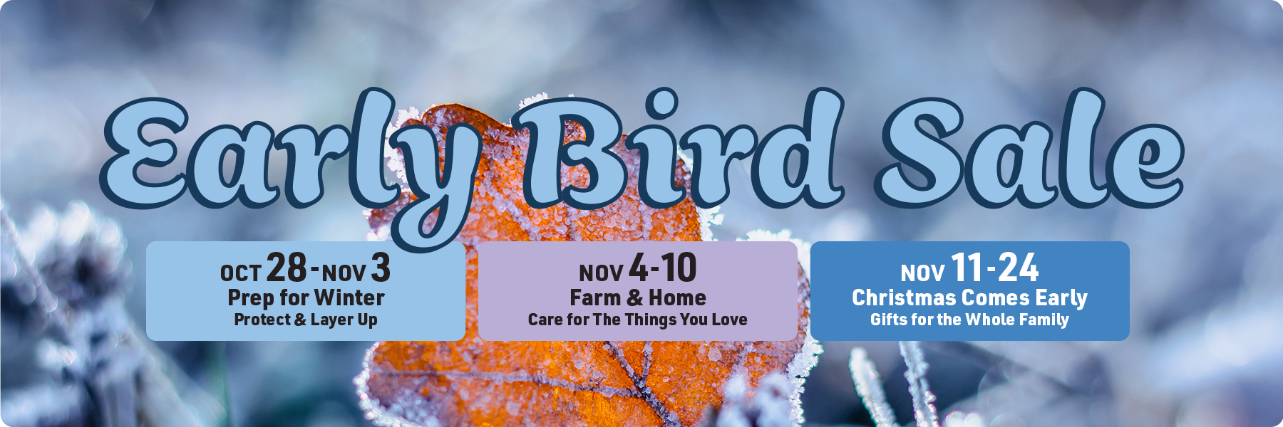 Early Bird Sale Sale | IFA Country Store